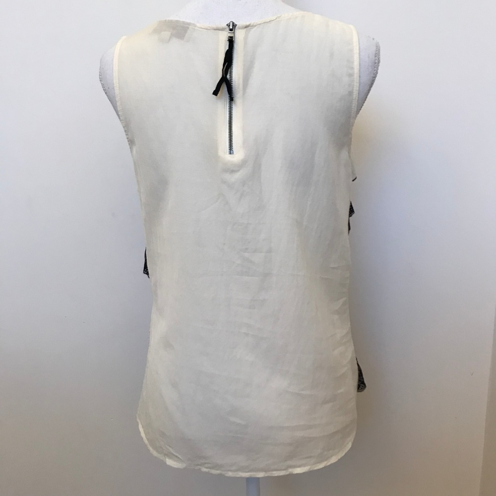 LOFT Cream Tiered Lace Tank Top Size Small - Picture 5 of 5